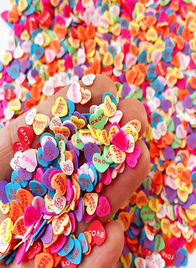 EHOPE Fake Sprinkles Resin Sprinkles Fake Candy Sprinkles Clay Sprinkles Polymer Sprinkles Polymer Clay Slices for Nail Art DIY Crafts Cake Phone Case(40G-Love Heart-47) - Image 2